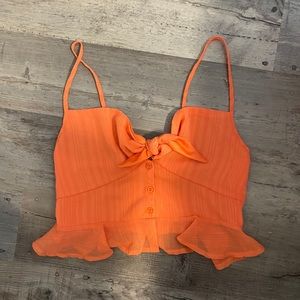 Windsor Orange Crop Top